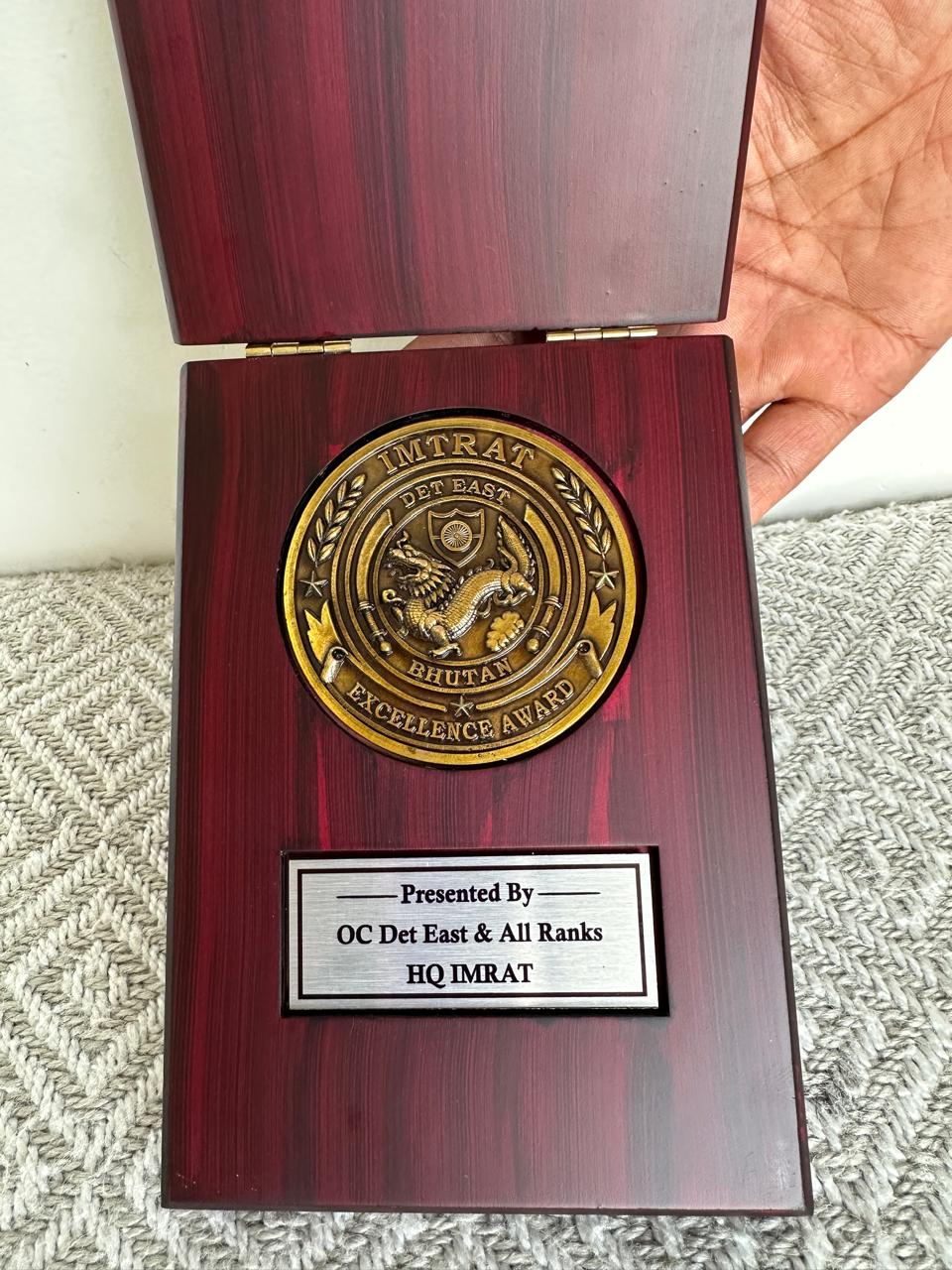 IMRAT Excellence Award Plaque